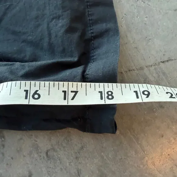 Vintage Y2k Black Cargo Baggy Drawstring Skater Capris Women's 8 Medium - Picture 5 of 5